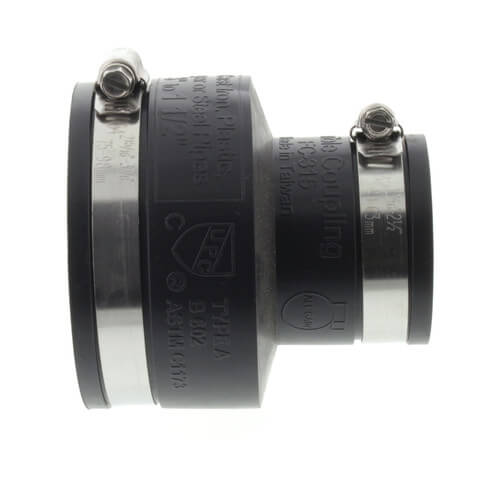 3" x 1-1/2" Rubber Coupling (Cast Iron or PVC to Cast Iron or PVC)