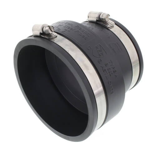 4" x 3" Rubber Coupling (Cast Iron or PVC to Cast Iron or PVC)