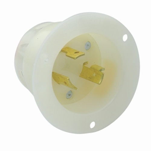 15A, 250V Flanged Inlet Locking Receptacle, Industrial Grade
