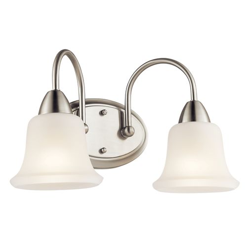 Nicholson 16" 2 Light Vanity Light w/ Satin Etched Glass (Brushed Nickel)