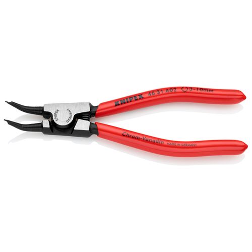 5-1/2" External Circlip Pliers w/ Locking Device, 3-10 mm Shafts, 90-Degree Angle