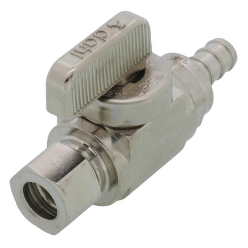 3/8" PureFlow PEX Crimp x 3/8" OD Compression Straight Stop, Lead Free (Chrome)