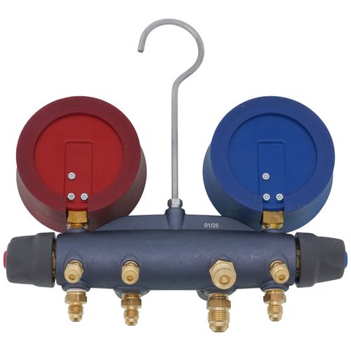 Brute II 4 Valve Test & Charging Manifold w/ 60" PLUS II Compact Ball Valve (R-22/404A/410A)