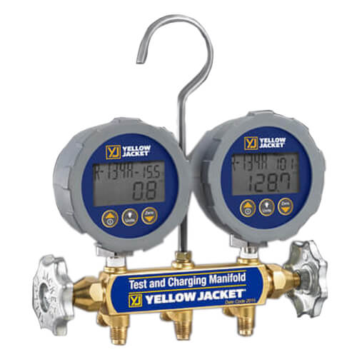 Series 41 Digital Manifold w/ 3-1/8" Refrigerant Gauges (Multi Refrigerants)