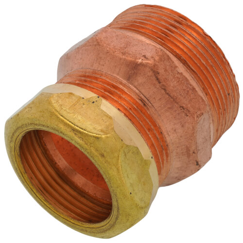 1-1/2 x 1-1/4" Copper DWV Male Trap Adapter (M x Slip Joint)