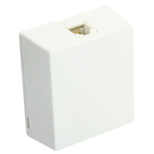 Type 625a2 Surface Mount Jack, 6p4c, Screw Terminal (White)