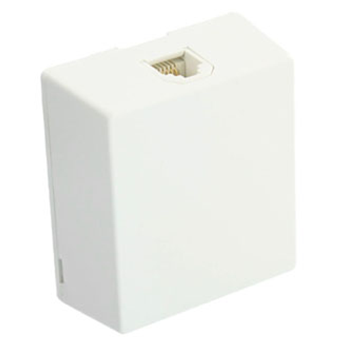 Type 625a2 Surface Mount Jack, 6P6C, Screw Terminal (White)