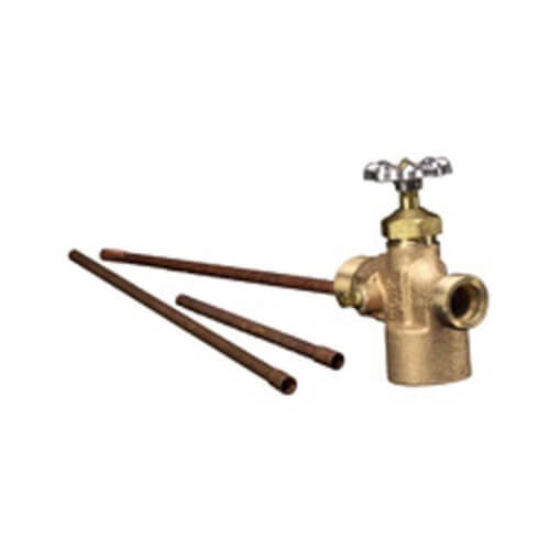 3/4" Tank Fitting with Drain & Shutoff Valve (FNPT x FNPT)
