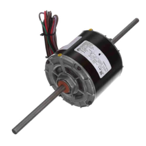 5" 2-Speed Double Shaft Fan/Blower Motor Less Base (208-230V, 1075 RPM, 1/4, 1/8 HP)