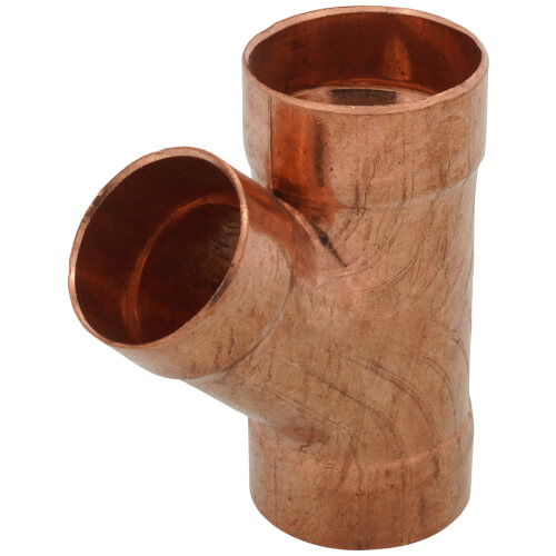 1-1/2" x 1-1/2" x 1-1/4" Wrot Copper DWV Wye