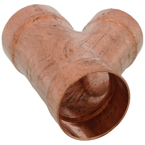 1-1/2" x 1-1/2" x 1-1/4" Wrot Copper DWV Wye