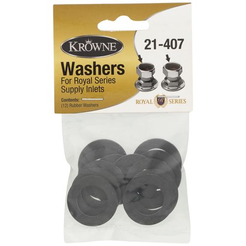 Black Washers for Royal Series Supply Inlets (Pack of 12), 21-407