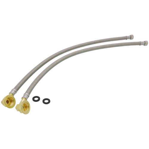 E-Z Install Wall Mount Faucet Stainless Steel Water Line Kit (3/8\