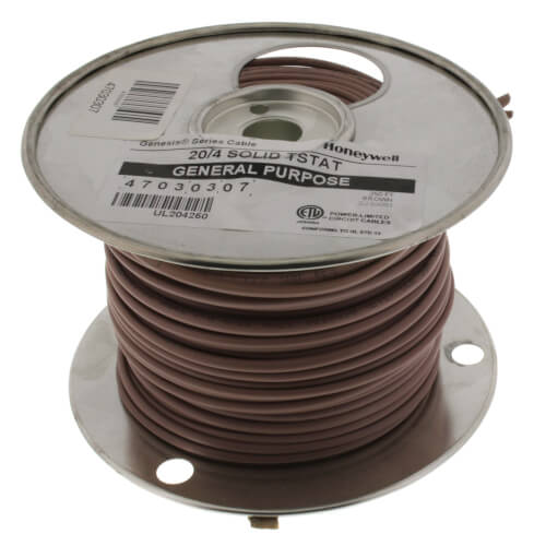 250 ft - 20/4 Solid CL2 (PVC) Honeywell Genesis Thermostat Cable