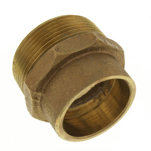 1-1/4" x 1-1/2" Cast Brass DWV Male Adapter