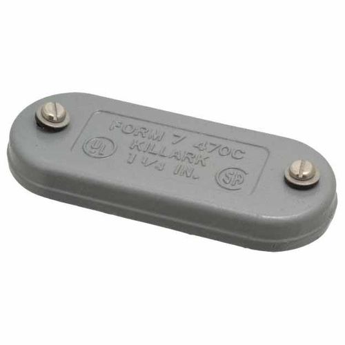 1-1/4" Trade, Cast Iron Conduit Body Cover Plate, 470C