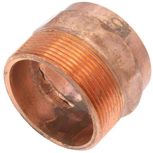 2" Cast Brass DWV Male Street Adapter (FTG x Male)