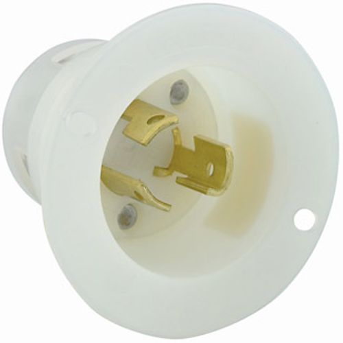 15A, 125V Flanged Inlet Locking Receptacle, Industrial Grade
