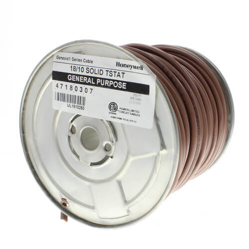 250 ft - 18/10 Solid CL2 (PVC) Honeywell Genesis Thermostat Cable