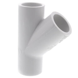 1-1/4" x 1-1/4" x 1/2" PVC Sch. 40 Wye