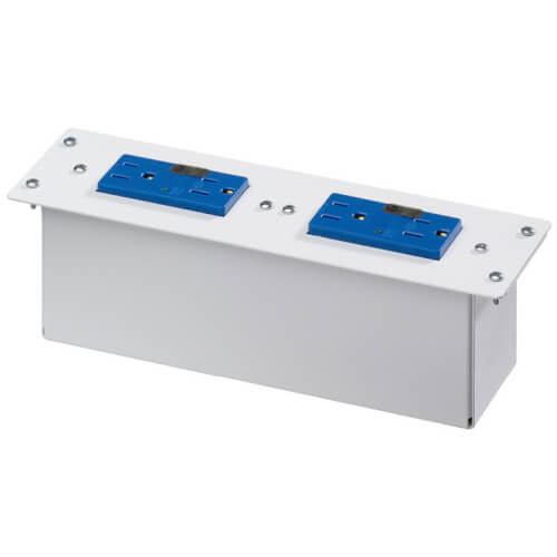 Double Duplex AC Power Module w/ Surge Protection - White (120V)