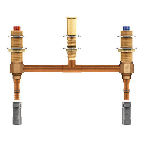 M-pact 2 Handle Roman Tub Valve 10" Centers 1/2" PEX w/ 1/2" Cpvc Adapters