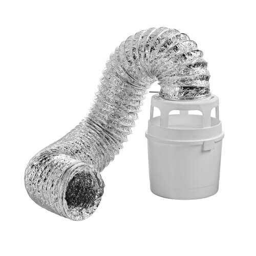 4" x 5 Ft. Flexible Foil Lint Trap Dryer Exhaust Vent Kit for Electric Dryers