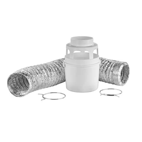 4" x 5 Ft. Flexible Foil Lint Trap Dryer Exhaust Vent Kit for Electric Dryers