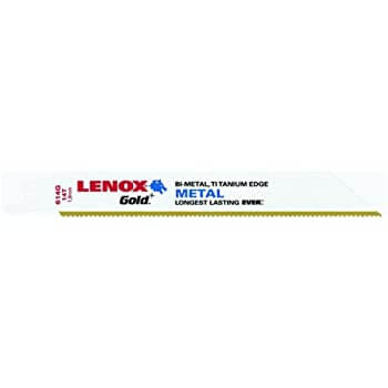 B12114GR - 12" Gold Power Arc Curved Extreme Metal Reciprocating Blade, 25-pk (Metal)