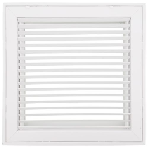 14" x 14" (Wall Opening Size) White Steel Fixed-Bar Filter Grille (96AFB Series)
