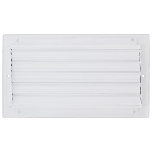 12" x 6" (Wall Opening Size) Three-Way White Sidewall/Ceiling Register W (A613MS Series)
