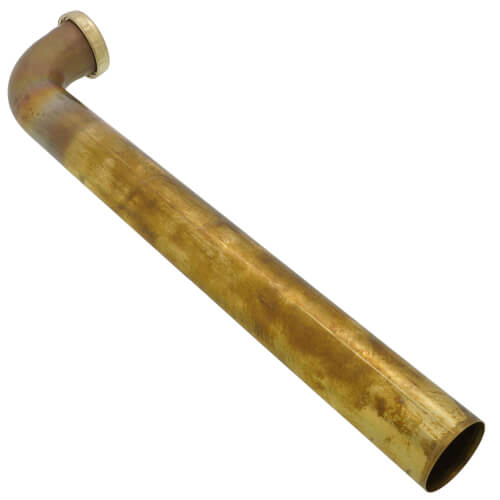 1-1/2" x 15" Rough Brass Slip Joint Waste Bend, 22 GA