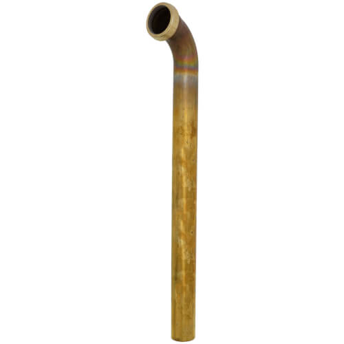 1-1/2" X 18" Rough Brass Slip Joint Waste Bend, 20 GA w/ Nuts & Washers