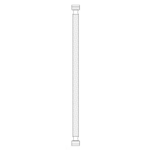 1/2" NPS x 15-3/4" Braided Stainless Steel Hose, 2195-015-000