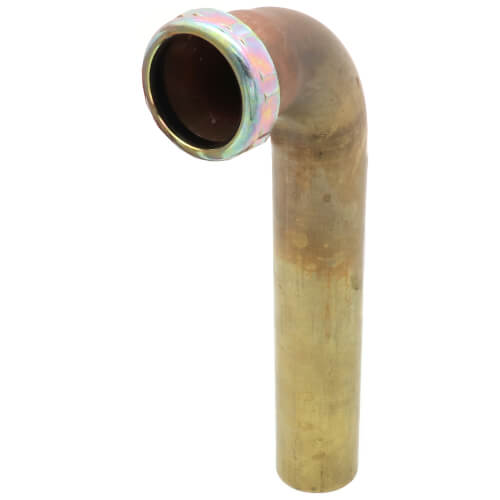 1-1/2" x 8" Rough Brass Slip Joint Waste Bend, 22 GA