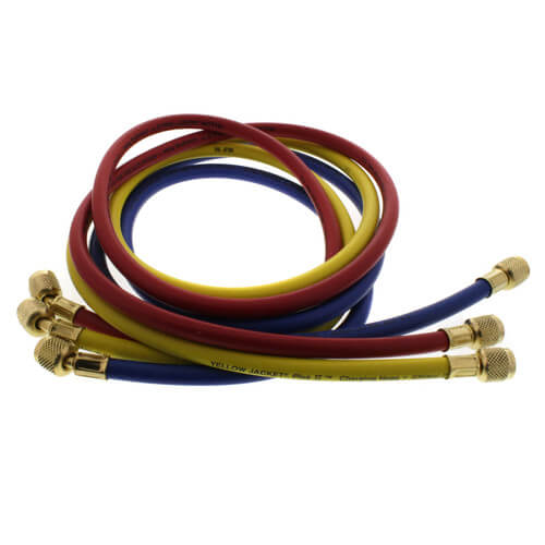 PLUS II 3-Pack Charging Hoses w/ 1/4" HAV Standard Fitting (36" Length)