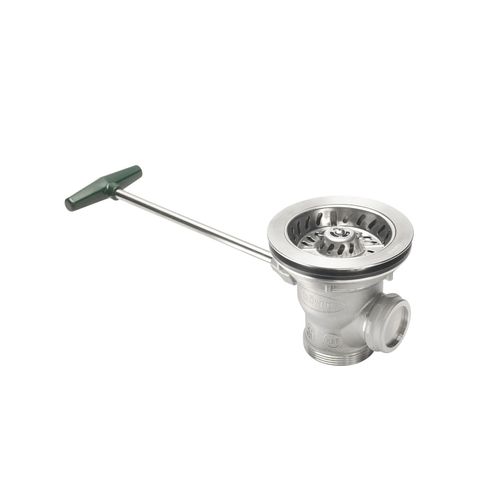 Royal Series RotoPro 3-1/2" Ball Valve Waste Drain, Nickel Plated Cast Bronze