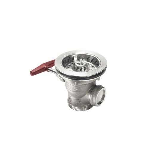 Diamond Series RotoPro 3-1/2" Ball Valve Waste Drain, Stainless Steel w/ Short Handle