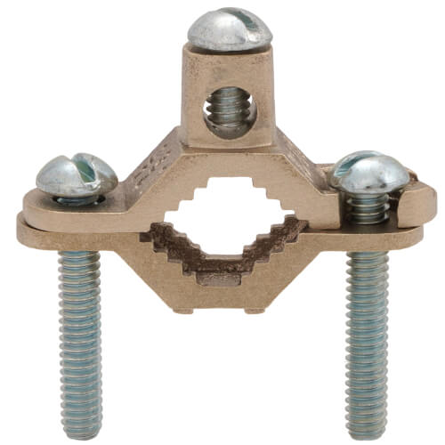 1/2" - 1" Bronze Grounding Clamp Kit w/ 12" 6g Wire