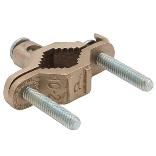1/2" - 1" Bronze Grounding Clamp Kit w/ 12" 6g Wire