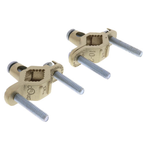 1/2" - 1" Bronze Grounding Clamp Kit w/ 24" 6g Wire