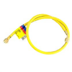 PLUS II AC Yellow Charging Hose w/ SealRight Low Loss Anti-Blow Back Fitting (60" Length)