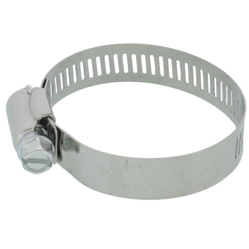 1"- 2" #24 Stainless Steel Worm Gear Hose Clamp w/ Carbon Screw