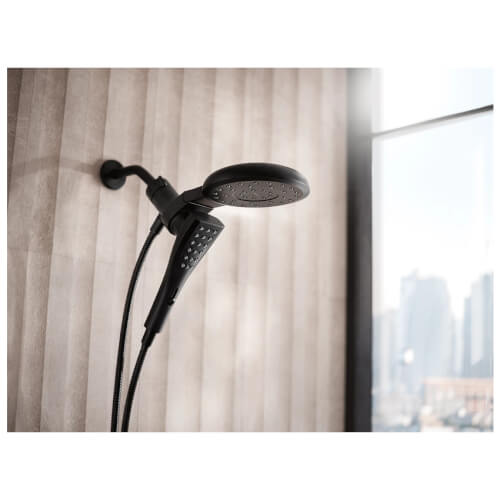 Verso 7" Diameter 8-Spray Pattern Spray Head w/ Handshower (Matte Black) 2 Verso 7" Diameter 8-Spray Pattern Spray Head w/ Handshower (Matte Black)