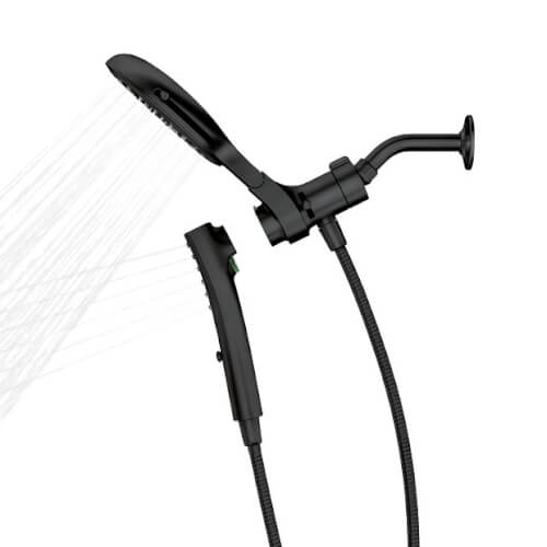 Verso 7" Diameter 8-Spray Pattern Spray Head w/ Handshower and Infinite Dial (Matte Black) 3 Verso 7" Diameter 8-Spray Pattern Spray Head w/ Handshower and Infinite Dial (Matte Black)