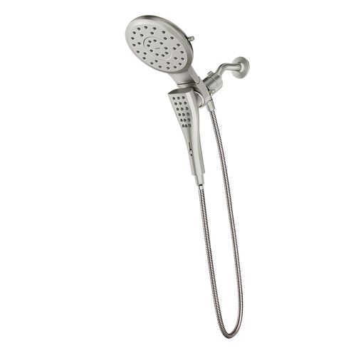 Verso Brushed Nickel Infinite 7" Diameter Spray Head Standard w/ Handshower, 1.75 Gpm
