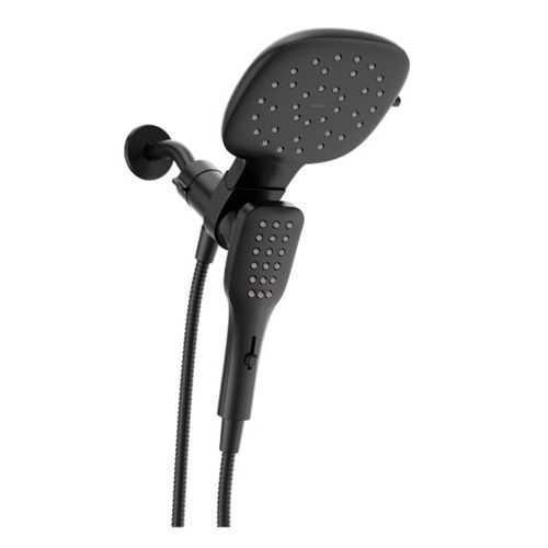 Verso 8 Function 7" Diameter Spray Head Standard w/ Handshower, 2.5 GPM, 220C5BL (Matte Black)