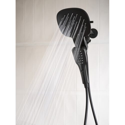 Verso 8 Function 7" Diameter Spray Head Standard w/ Handshower, 2.5 GPM, 220C5BL (Matte Black) 4 Verso 8 Function 7" Diameter Spray Head Standard w/ Handshower, 2.5 GPM, 220C5BL (Matte Black)