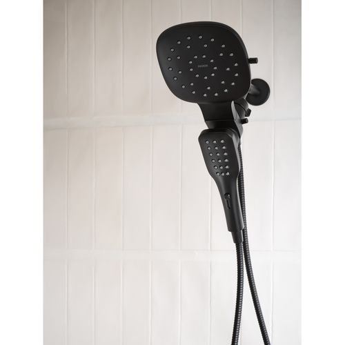 Verso 8 Function 7" Diameter Spray Head Standard w/ Handshower, 2.5 GPM, 220C5BL (Matte Black) 6 Verso 8 Function 7" Diameter Spray Head Standard w/ Handshower, 2.5 GPM, 220C5BL (Matte Black)