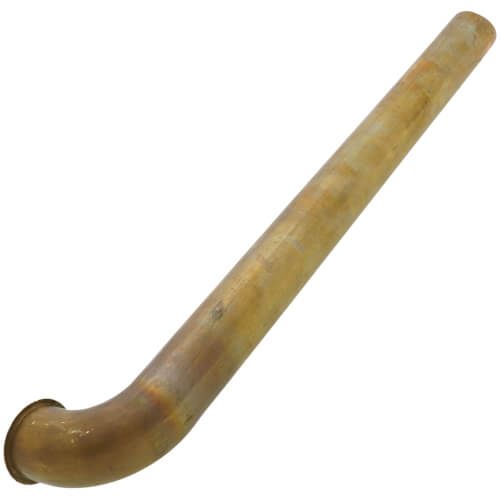 1-1/2" x 18" Rough Brass Direct Connect Waste Bend, 22 GA